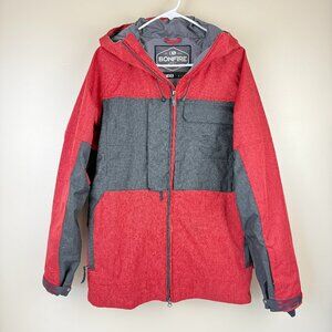 🏂 Bonfire Men’s Snowboard Ski Jacket – Red & Gray | Size SP